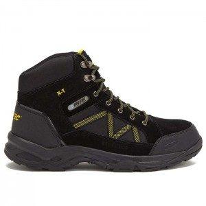 Black Yellow Men Hi-Tec Keaton Hiker Steel Toe Work Boots | PHL276-5843